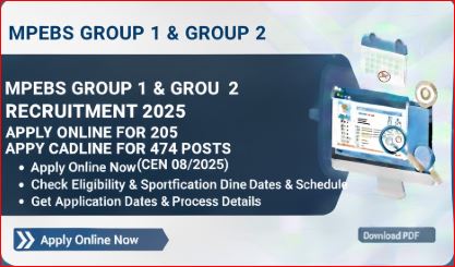 MPESB Group 1 & Group 2 Recruitment 2025 Apply Online for 474 Posts